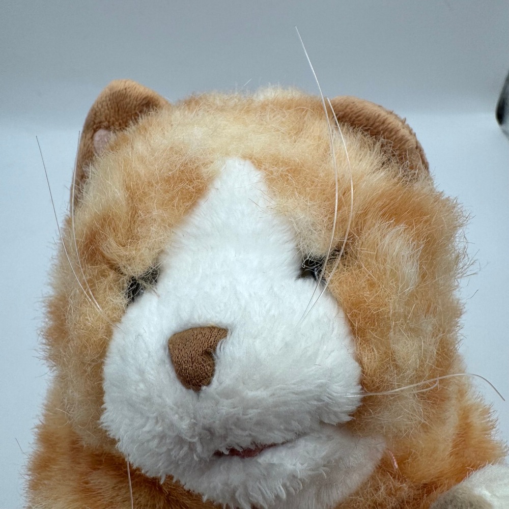 Folkmanis Orange Tabby Kitten Hand Puppet Plush Toy Orange White Ginger Cat 2845 - Picture 3 of 7